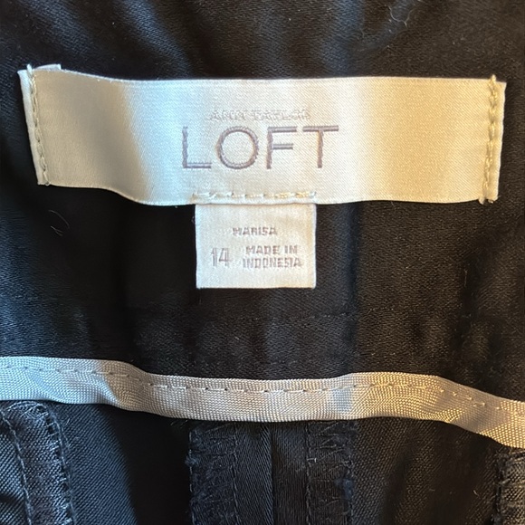 Ann Taylor Loft Women’s Stretch Straight Leg Trousers Black Stretch Twill 14 - Picture 6 of 12